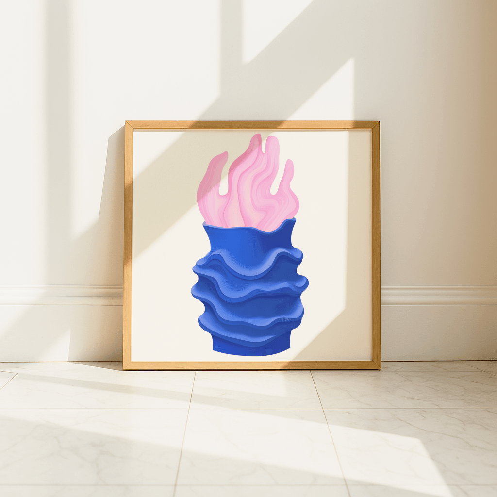 Pink Wave Vase - The Secret Gallery