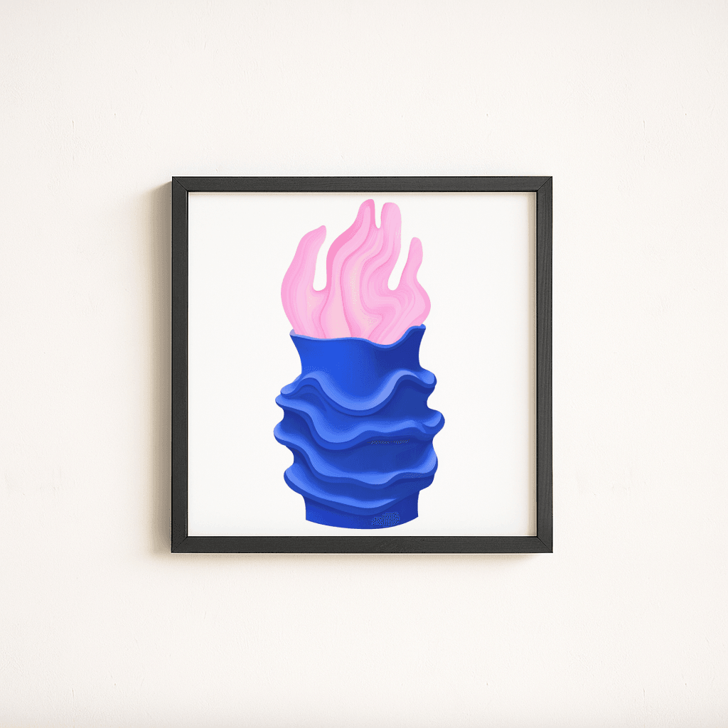 Pink Wave Vase - The Secret Gallery
