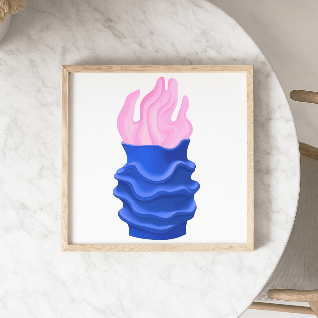 Pink Wave Vase - The Secret Gallery