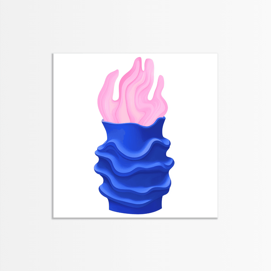 Pink Wave Vase - The Secret Gallery