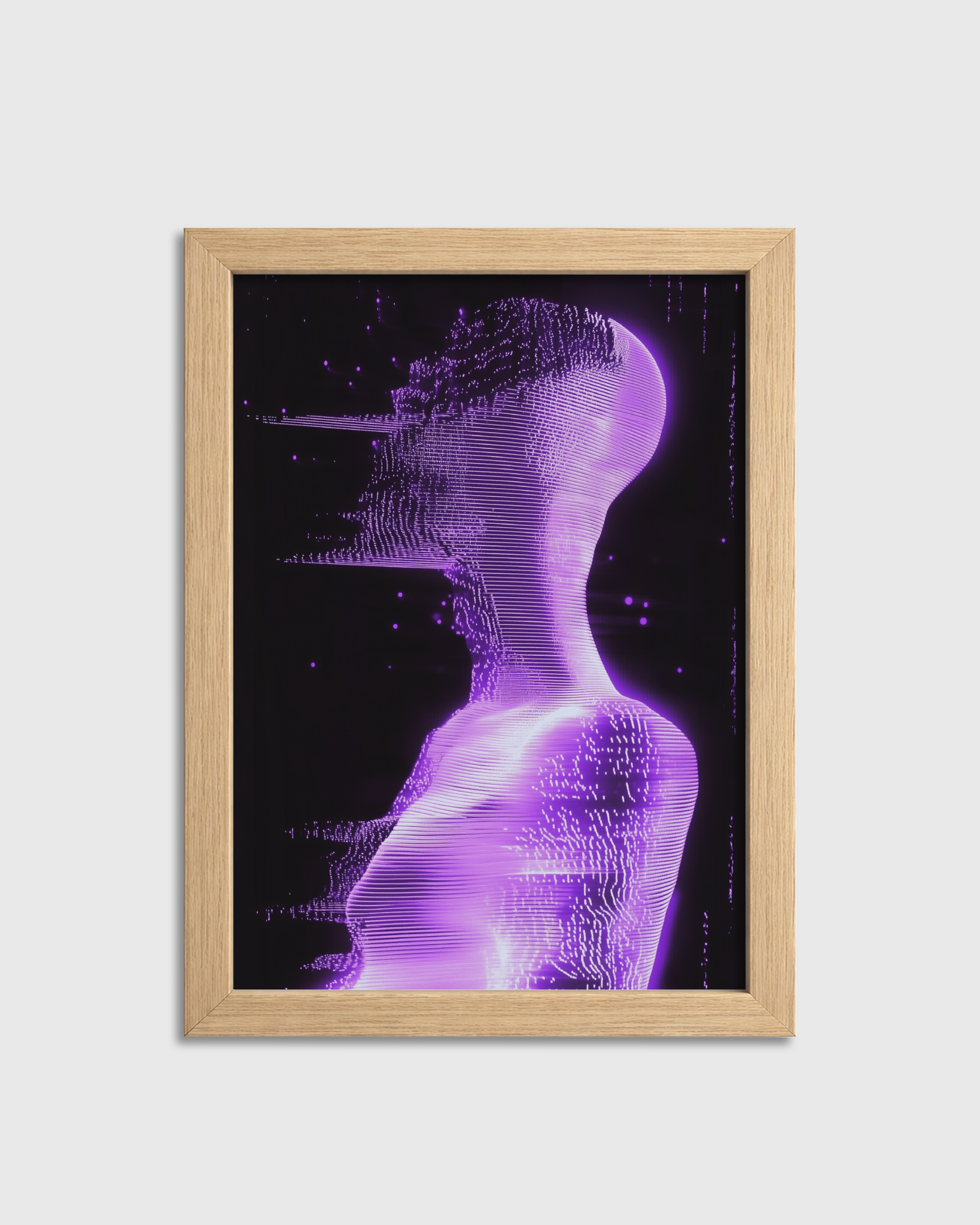 Figure Dissolving in a Purple Matrix