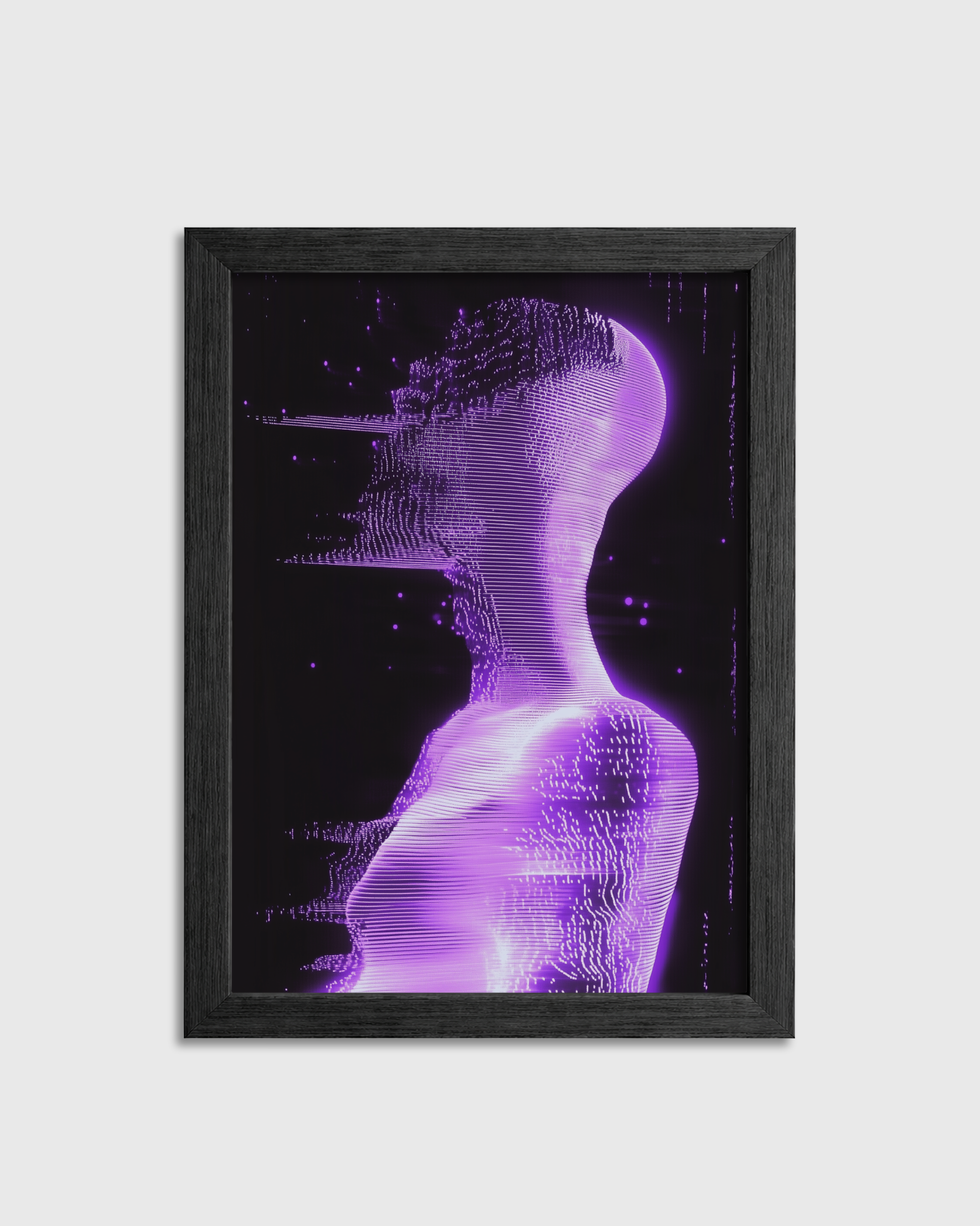 Figure Dissolving in a Purple Matrix