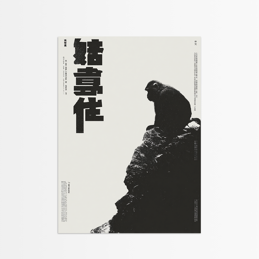 The monkey on the cliff