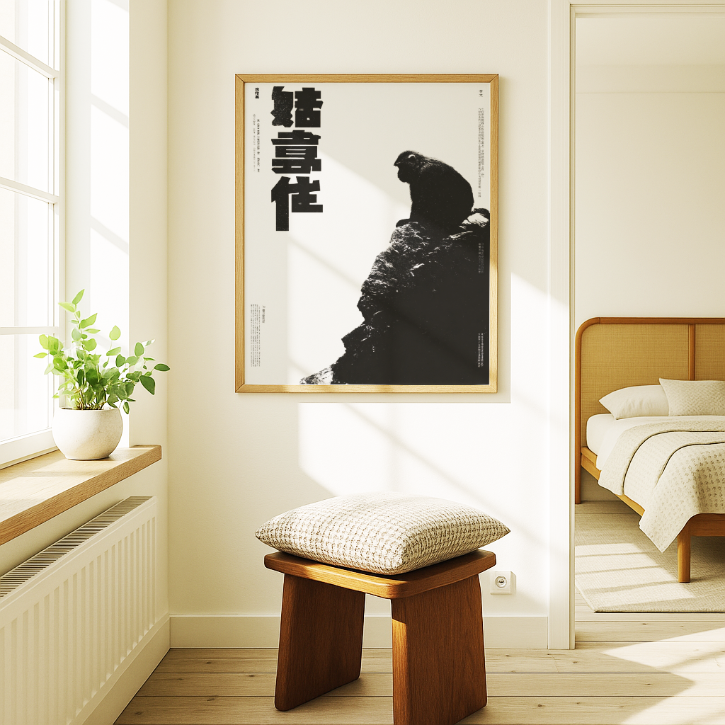The monkey on the cliff