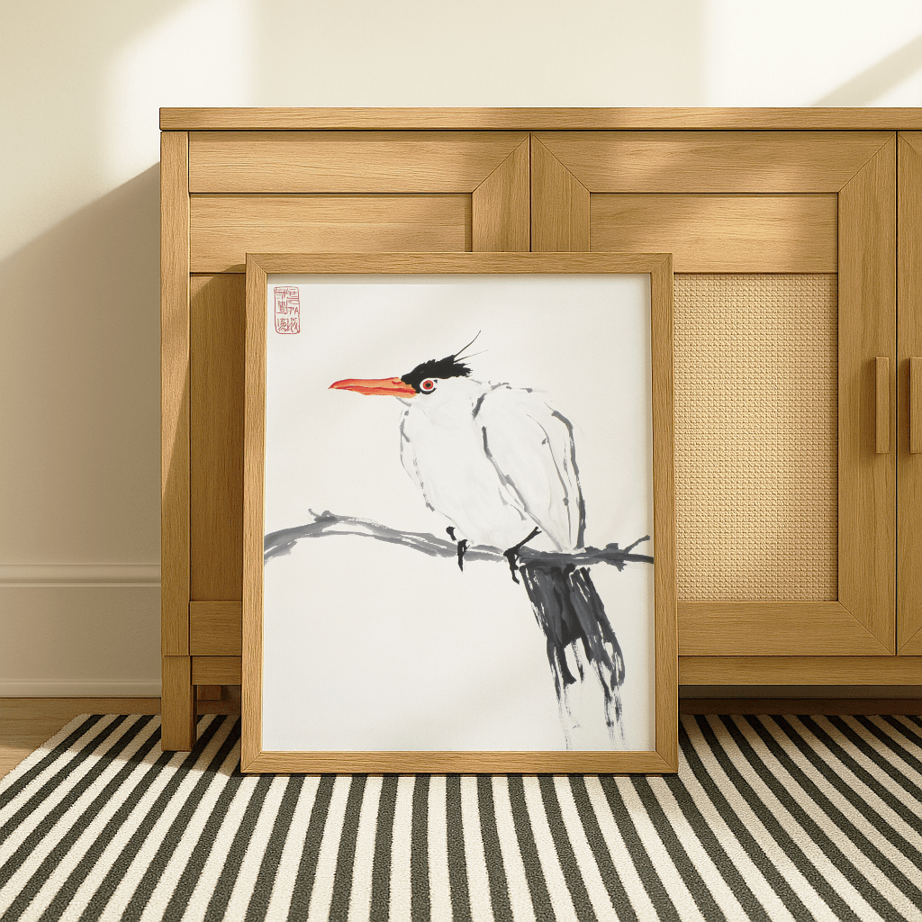 Crimson-Beaked Watcher - The Secret Gallery
