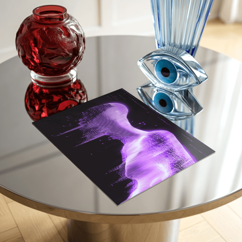 Figure Dissolving in a Purple Matrix - The Secret Gallery