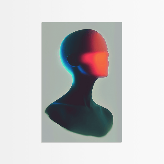 Face Wrapped in Neon Silence - The Secret Gallery