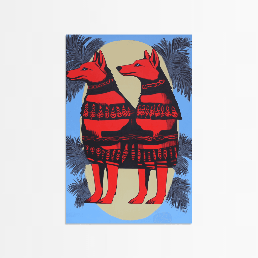 Dual Camels in Red - The Secret Gallery
