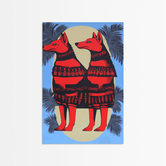 Dual Camels in Red - The Secret Gallery