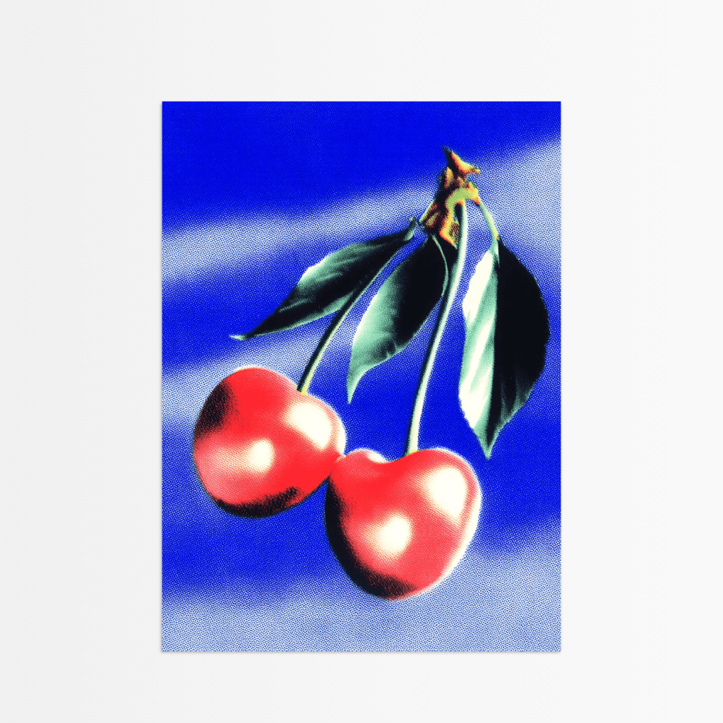 Dotted Blue Cherries - The Secret Gallery