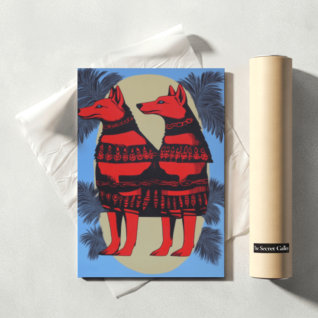 Dual Camels in Red - The Secret Gallery