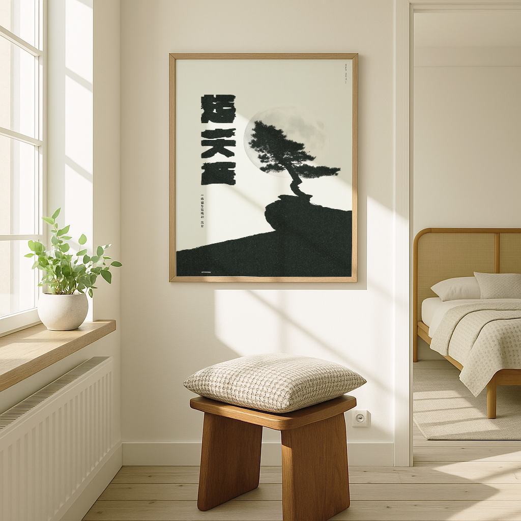 Moonlit Bonsai Cliff