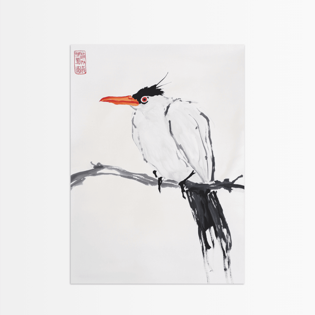 Crimson-Beaked Watcher - The Secret Gallery