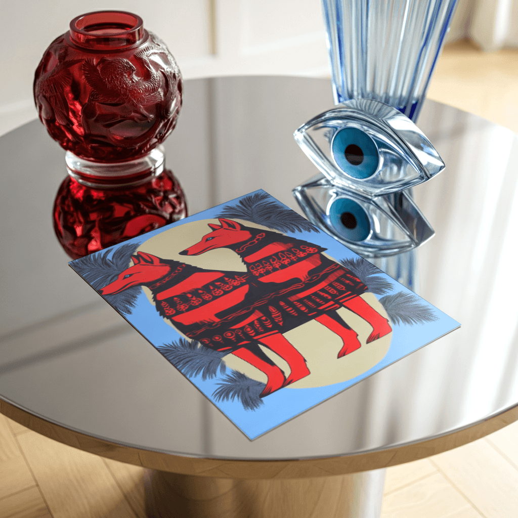 Dual Camels in Red - The Secret Gallery