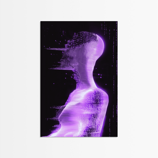 Figure Dissolving in a Purple Matrix - The Secret Gallery