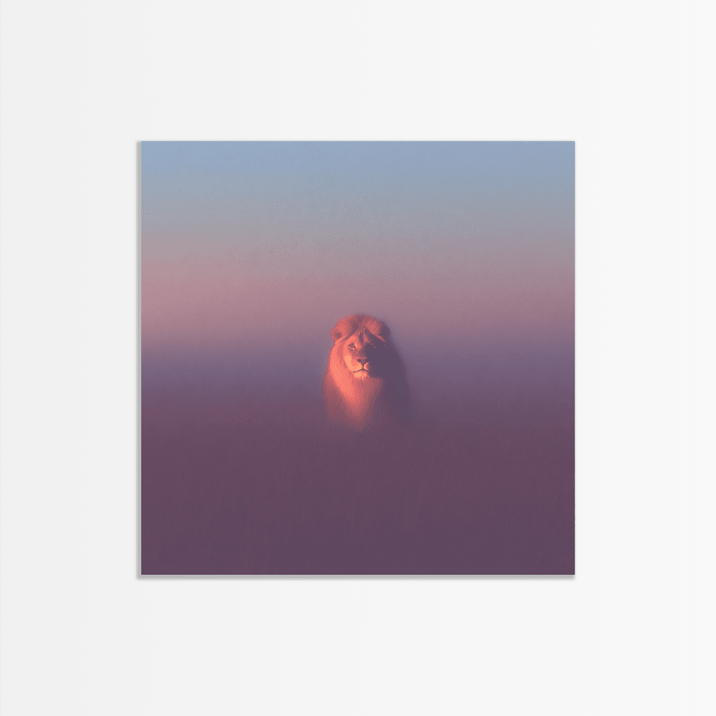 Lion in Mist - The Secret Gallery