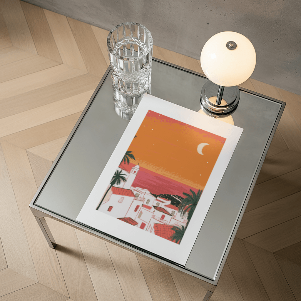 Evening Glow Over Rooftops - The Secret Gallery