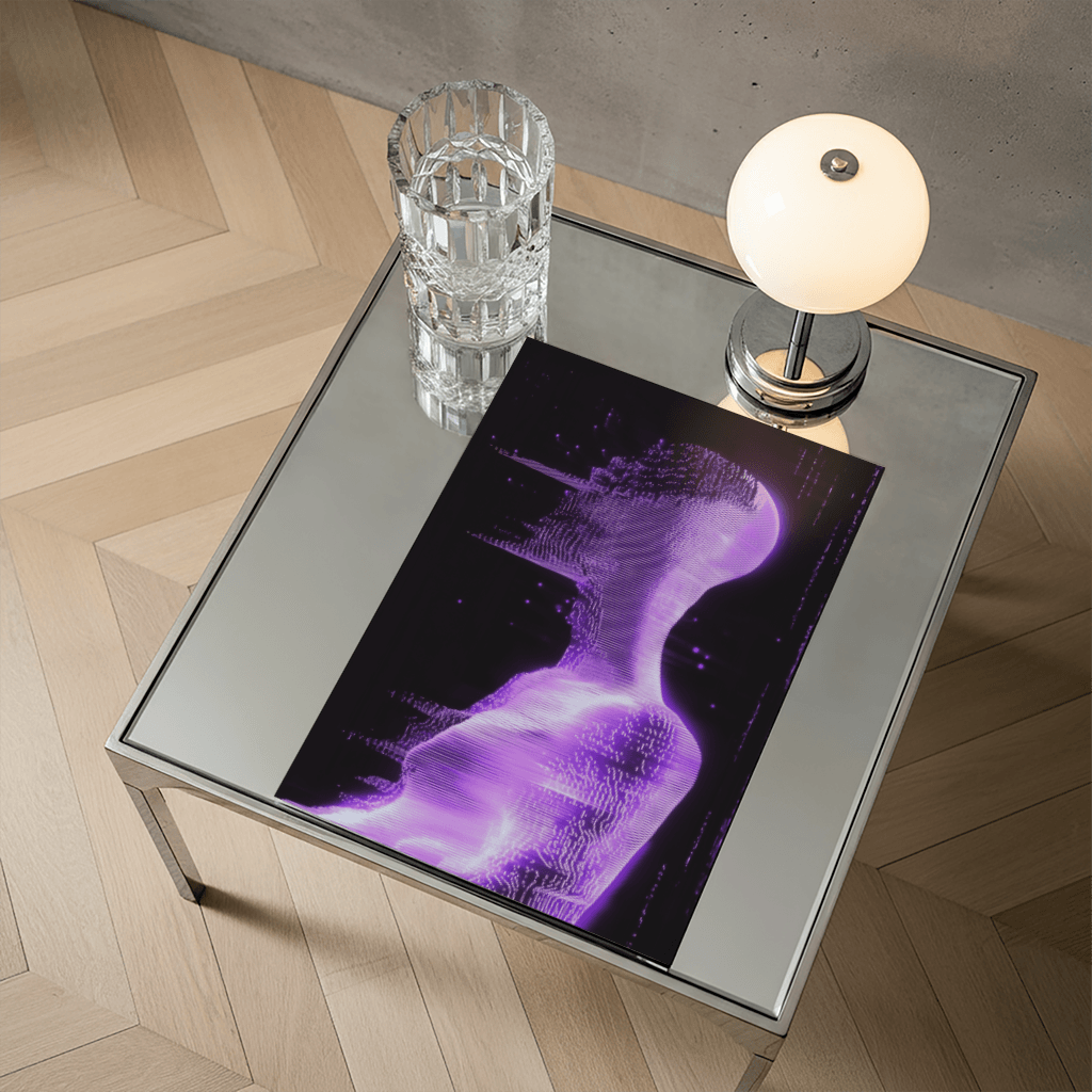 Figure Dissolving in a Purple Matrix - The Secret Gallery