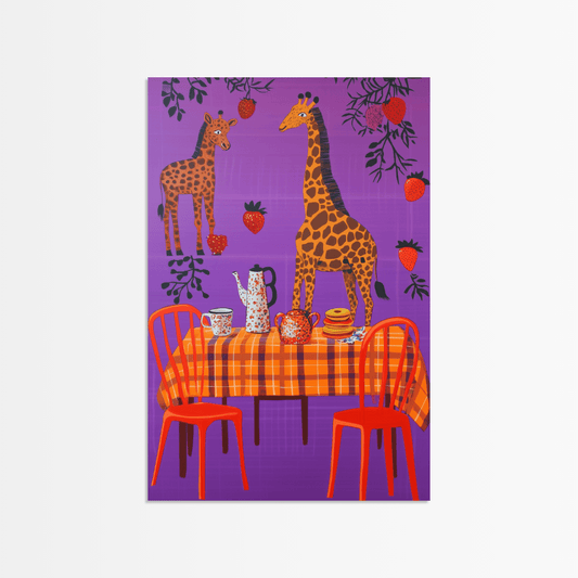 Giraffe Tea Party - The Secret Gallery