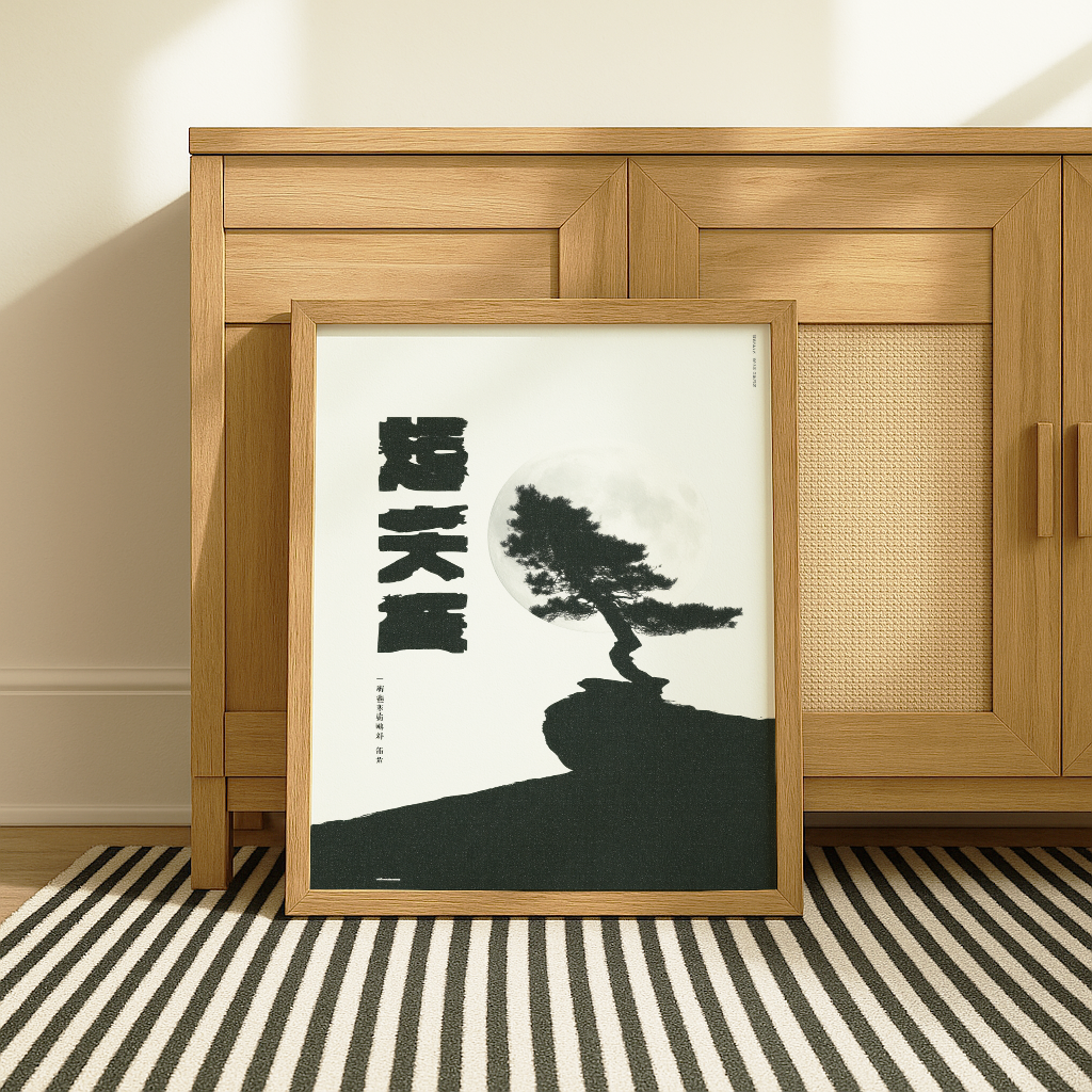 Moonlit Bonsai Cliff