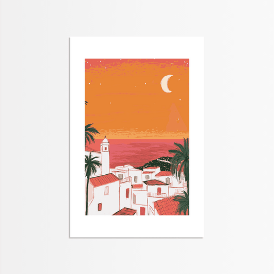 Evening Glow Over Rooftops - The Secret Gallery
