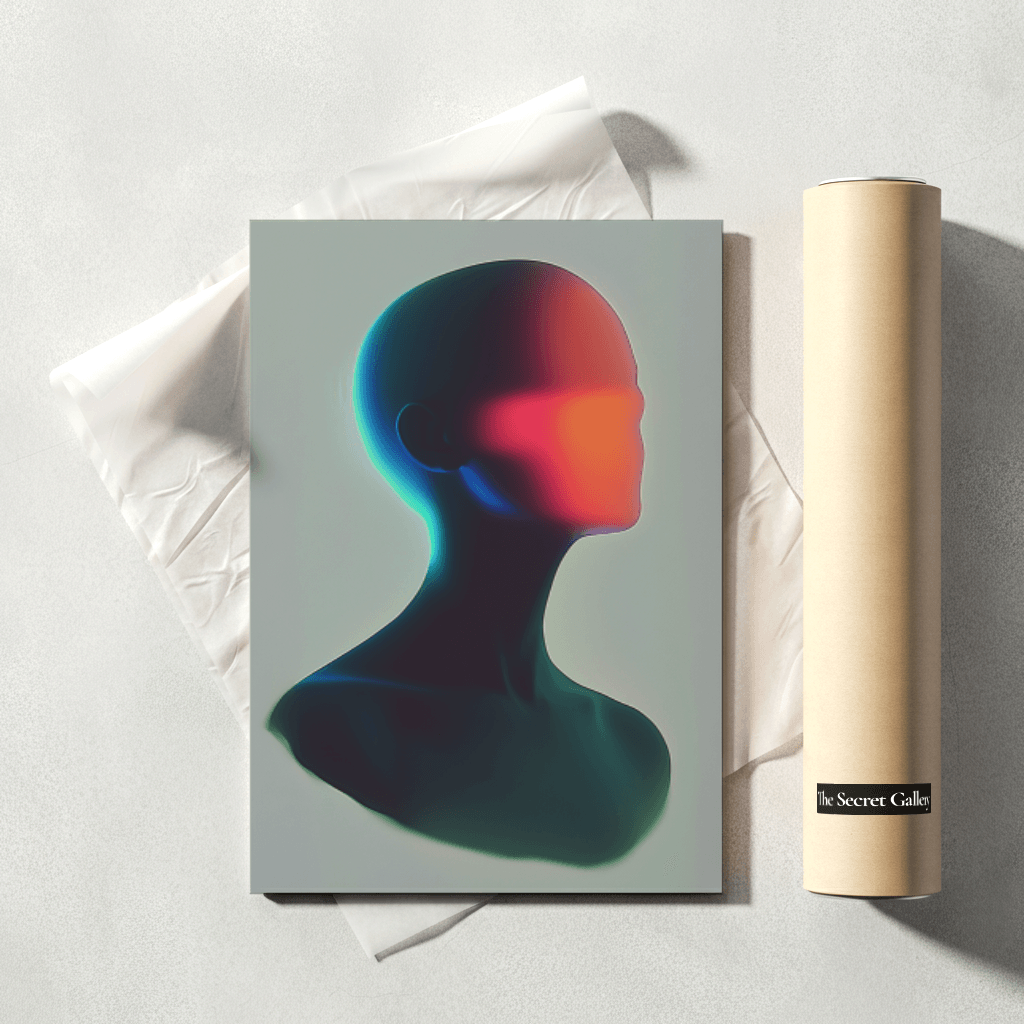 Face Wrapped in Neon Silence - The Secret Gallery