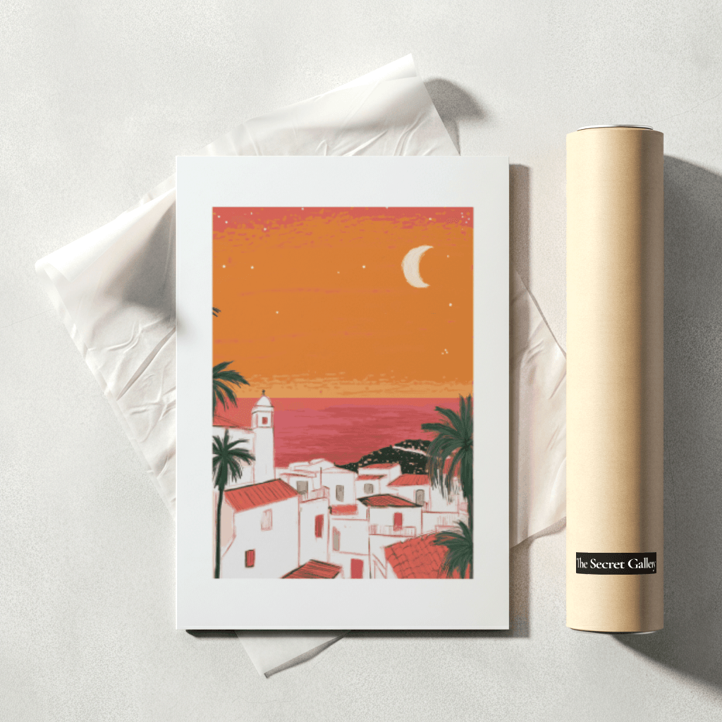 Evening Glow Over Rooftops - The Secret Gallery