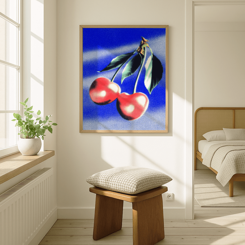 Dotted Blue Cherries - The Secret Gallery