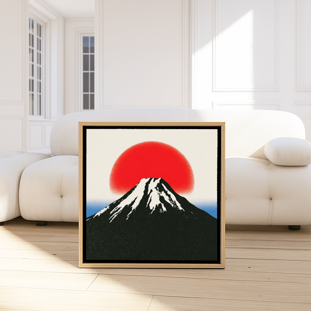 Stilvolles Fuji Poster kaufen, das den berühmten Berg Fuji mit Sonnenuntergang zeigt