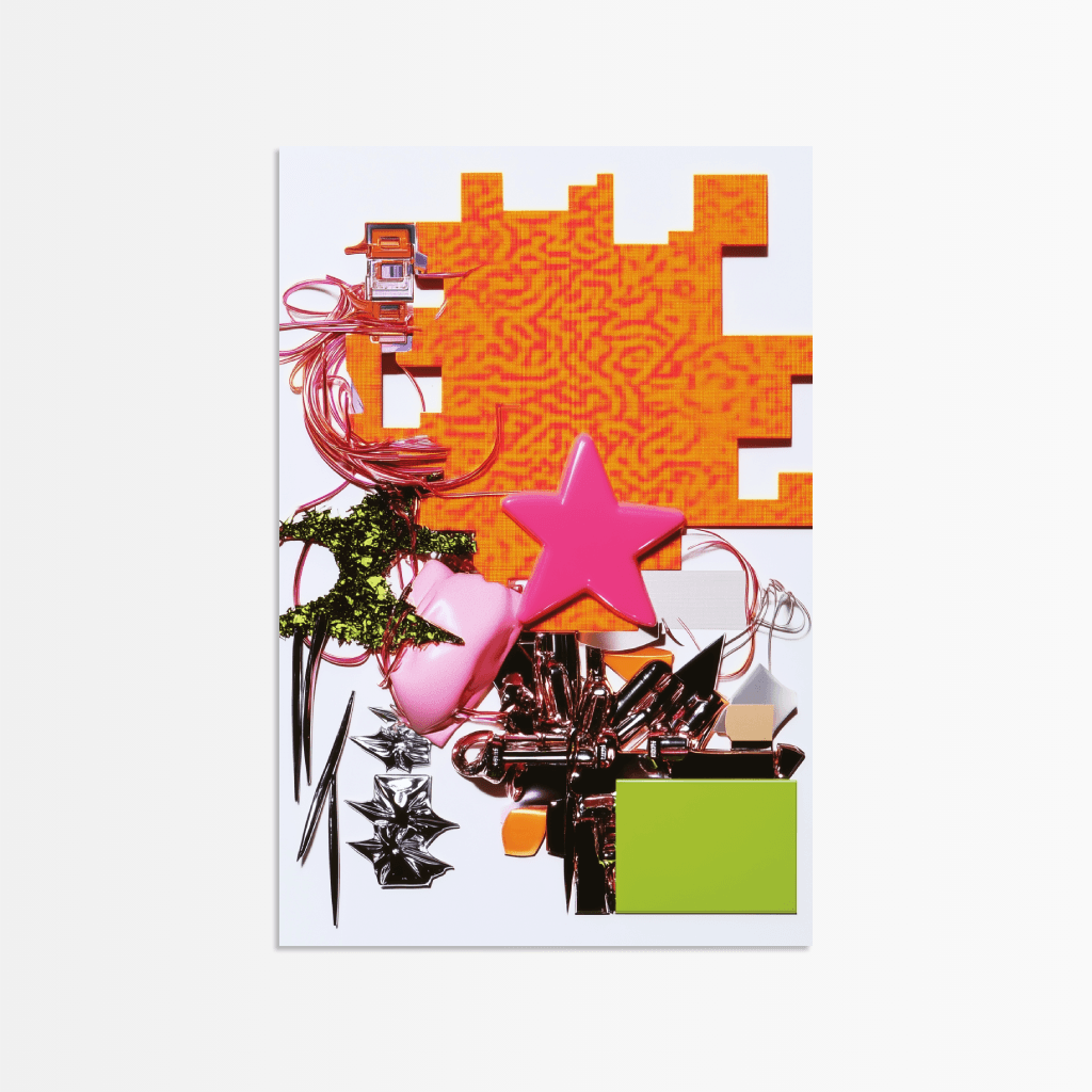 Modernes Poster abstrakt von The Secret Gallery mit bunten geometrischen Formen und kreativen Designs