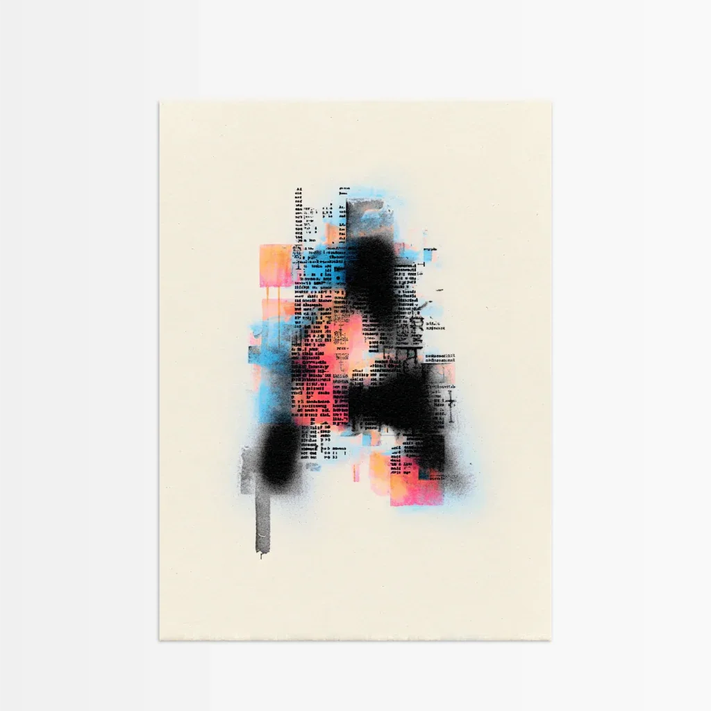  modernes Poster abstrakt von The Secret Gallery mit farbenfrohen grafischen Elementen