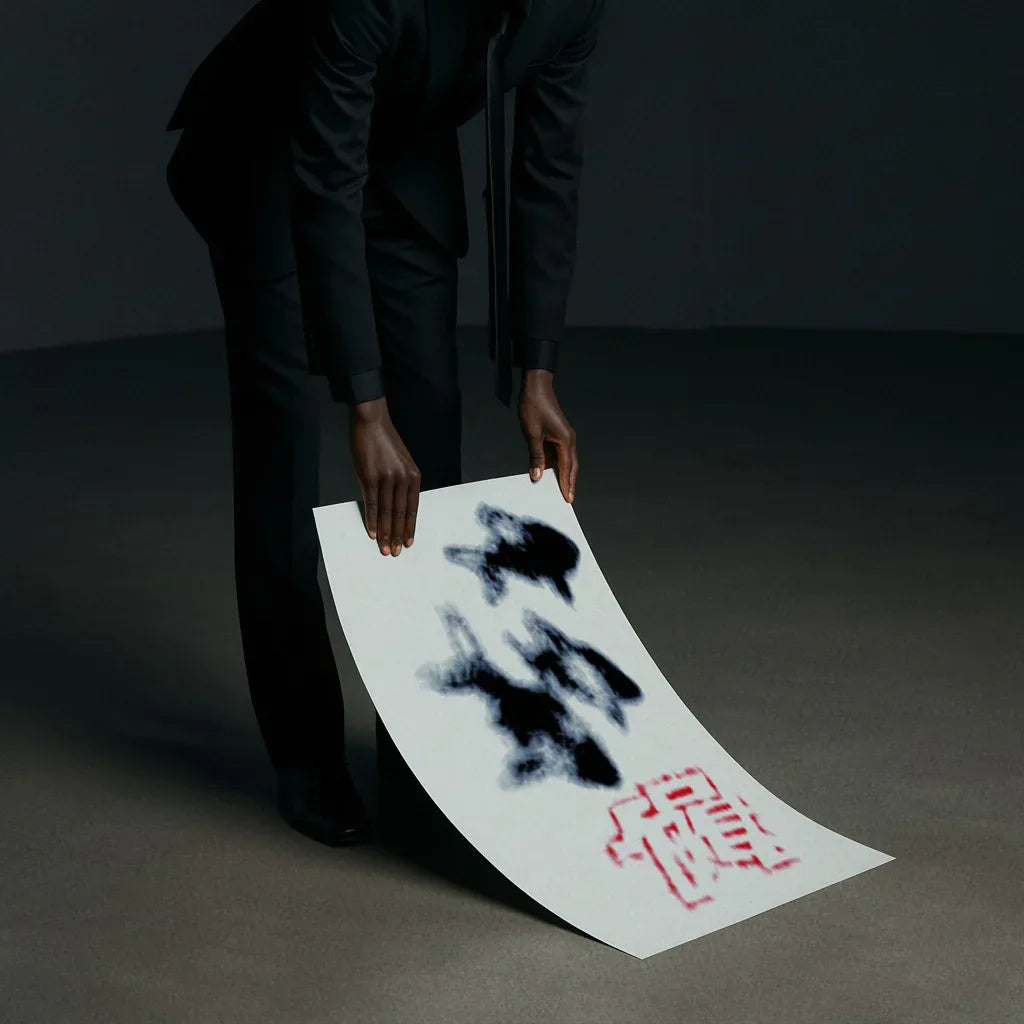 Modernes Poster Fische in künstlerischem Design, präsentiert von The Secret Gallery in stilvollem Umfeld