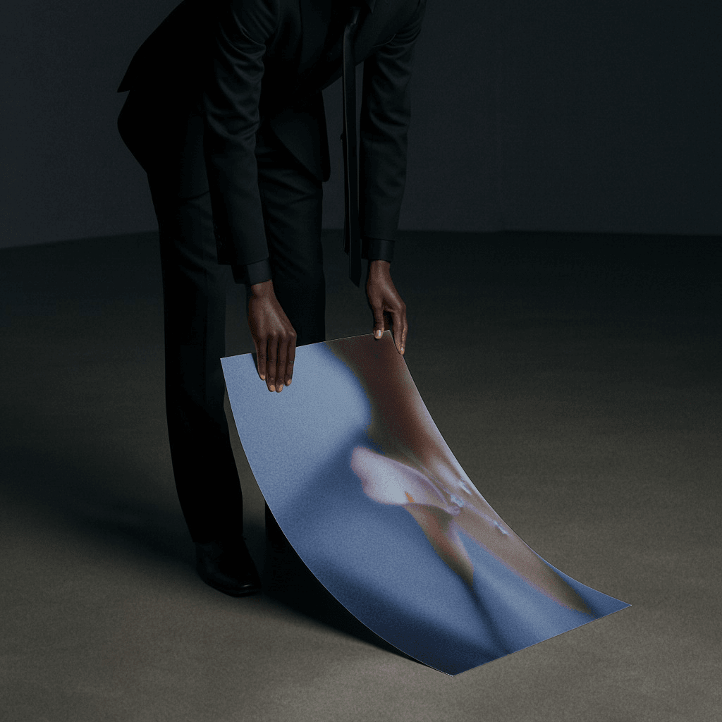 Modernes Poster Frau mit Calla, künstlerisch und elegant, präsentiert von The Secret Gallery