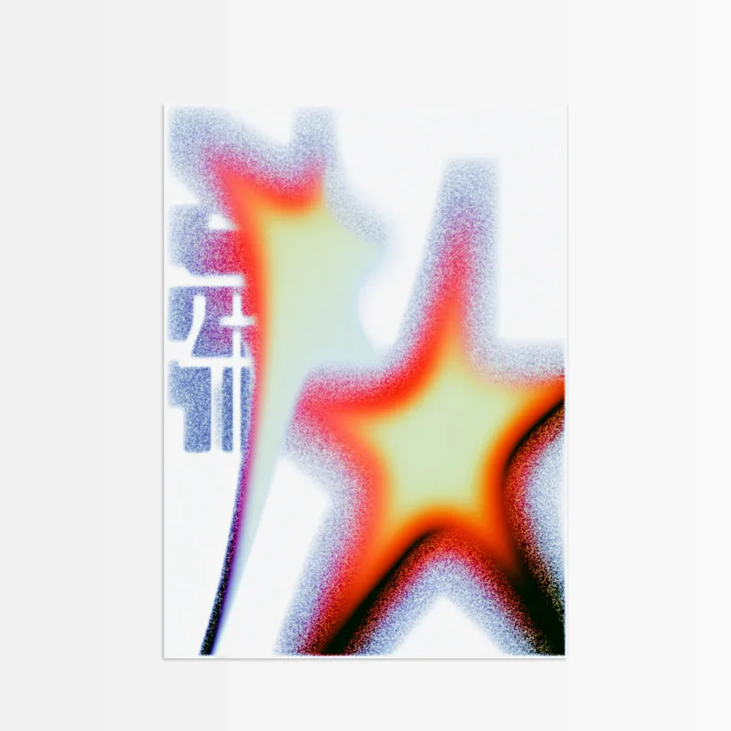 Modernes Stern Poster von The Secret Gallery mit zeitgenössischem Design und lebendigen Farben