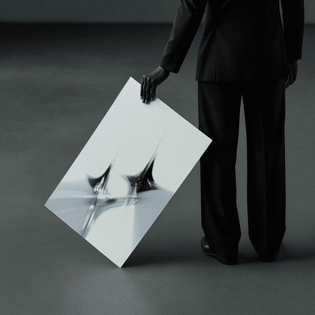 Silber Speere Poster von The Secret Gallery mit modernem, abstraktem Design für stilvolle Wanddekoration