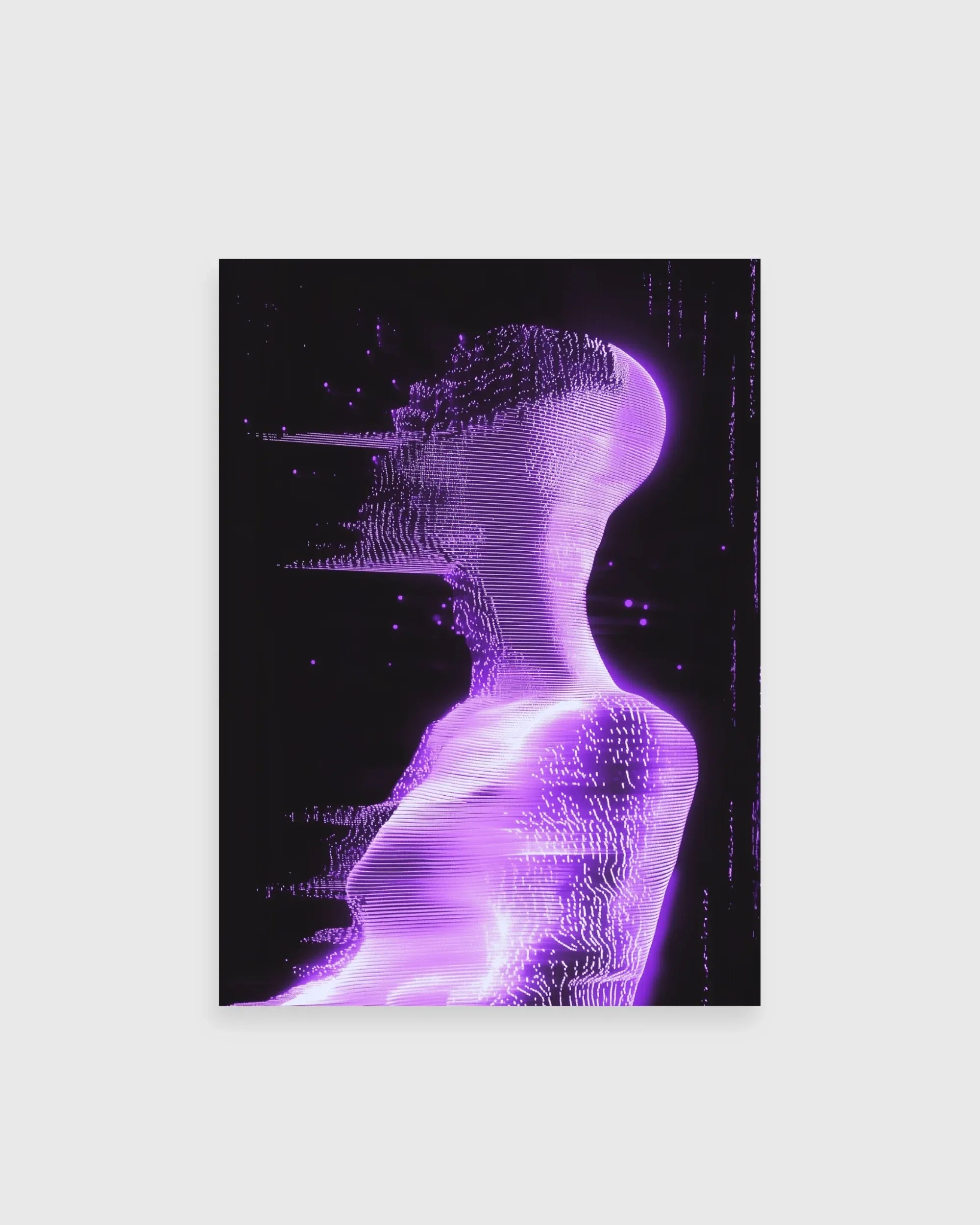 Figure Dissolving in a Purple Matrix - The Secret Gallery